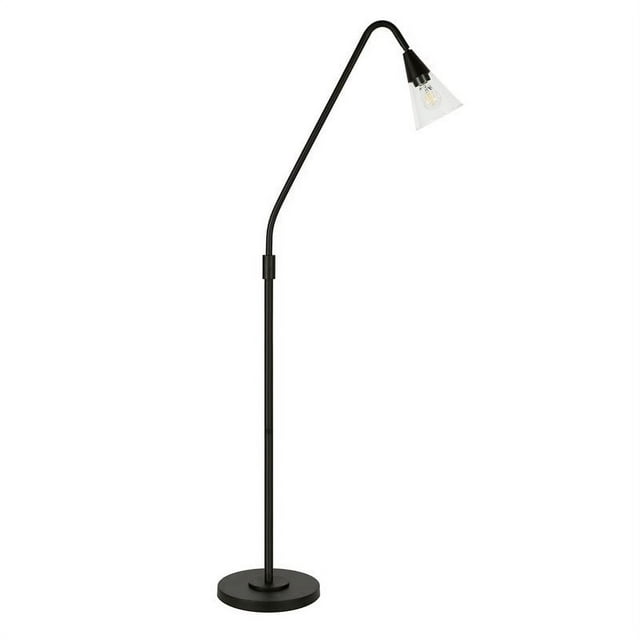 Henn&Hart 12" Blackened Bronze Metal/Glass Floor Lamp