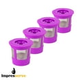 thumbnail image 3 of Impresserve Purple Reusable Coffee Filter Pods for Keurig 2.0, Stainless Steel Mesh – 4 Count, 3 of 6