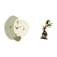 thumbnail image 5 of Reloj de pared silencioso, reloj de pared nórdico, figura de resina para escritorio, estatua de caballo, estante, decoración de escritorio, diseño cre, 5 of 8