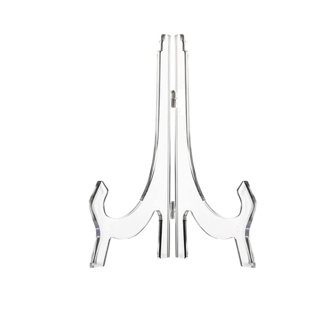 Inteprter Soporte de placa acrílica, soporte de armario de encimera, protección a prueba de polvo, soporte de libro, decoración de para exhibición Decoración del hogar Transparente Inteprter HA059845-03B