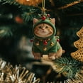 thumbnail image 6 of 1Pc Cat Christmas Ornament,2D Realistic Cats Ornaments for Christmas Tree -Acrylic Kitten Ornament Decor,Gifts for Cat Lovers Women&Men Pet Memorial Keepsake,Christmas Tree Acrylic Hanging Pendant, 6 of 7