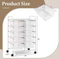 thumbnail image 3 of Resenkos Filing Cabinet Office Drawers, Office Storage Cabinet,10-Drawer Rolling Storage Cart-Transparent, 3 of 6