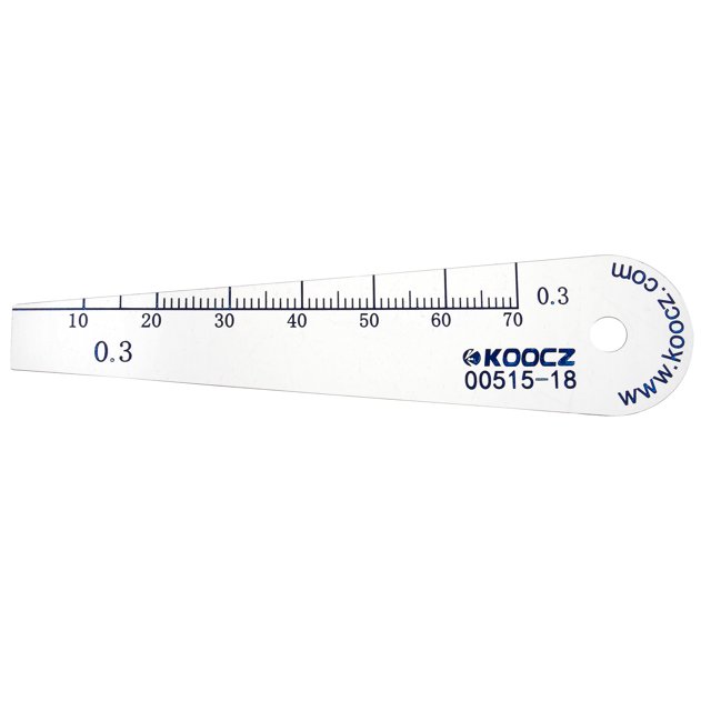 Calibrador de Grosor Métrico 0.3mm Herramientas de Medición de Plástico para Ancho de Espacio