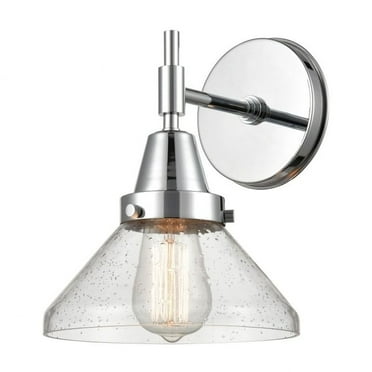 447-1W-PC-G4474-Innovations Lighting-Caden - 1 Light Wall Sconce-9.25 Inches Tall and 8 Inches Wide-Polished Chrome Finish-Seedy Glass Color