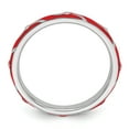 thumbnail image 3 of Sterling Silver Red Enamel Ring, 3 of 9