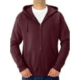 thumbnail image 1 of Jerzees Men's NuBlend Fleece Hooded Sweatshirt, Full Zip-Maroon, 3X-Large, 1 of 1