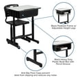 thumbnail image 5 of Flash Furniture Nila 23.625" W Adjustable Height Student Desk and Chair Gray 3 Pack (3YUYCX04609010), 5 of 9