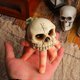 thumbnail image 3 of Simulation Resin Skeleton Hands Statue Realistic Hand Bone Skull, 3 of 4