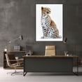 thumbnail image 3 of Mudket Minimalist Wild Leopard Framed Canvas Wall Art, Classic Cheetah Print Animal Wall Art for Modern Living Room, Office, Bedroom Indoor Decor, Ready to Hang - 40"L x 28"W, 3 of 10