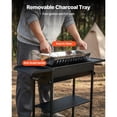 thumbnail image 4 of KFFKFF Foldable Charcoal Grill, Portable BBQ Grill with Adjustable Height & Folding Side Tables, Durable High-Temperature Coated Steel for Outdoor Cooking, Camping, and Backyard Gatherings, 4 of 9