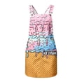 thumbnail image 3 of XAOFW Kids Girls Summer Dresses Sleeveless Ice Cream Printed Overalls Dress With Pocket Casual Suspender Dresses For Everyday Wear Versatile 12-13 Years, 3 of 7