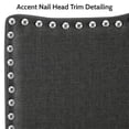 thumbnail image 3 of Queen Size Upholstered Nail Trim Head Headboard, 12 Adjustable Positions, Wall Mounted Linen Fabric Headboard in Dark Gray, 3 of 10
