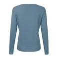 thumbnail image 2 of NINEXIS Womens Basic Crew Neck Long Sleeve Button Down Cardigan, 2 of 4