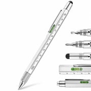 Homivra 9 in 1 Multitool Tech Tool Pen Construction Gadgets,Birthday Gifts for Men,Dad,Boyfriend,Silver