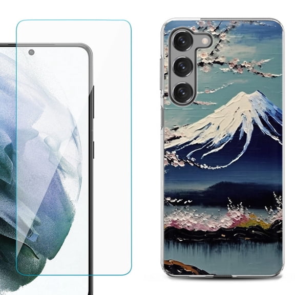 Shockproof Fashion Phone Case for Samsung Galaxy S23 5G, by OneToughShield ® - Fuji Blossom