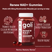 Goli Nutrition Renew NAD+ Gummies with Nicotinamide Riboside, 60 Count