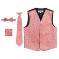 thumbnail image 2 of Gioberti Kids and Boys 4pc Paisley Vest Set - Vest, Bowtie, Tie, Pocket Square, 2 of 6