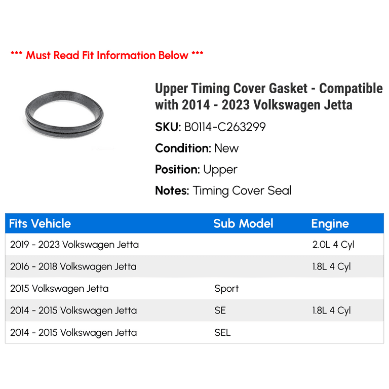 Ford Transit Connect Engine Timing Cover Gasket Set
