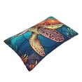 thumbnail image 3 of Naloa Sea Turtle in Coral Pillowcase, Throw Pillowcase, Wrinkle-Free, Stain-Resistant with Hidden Zipper for Bedroom Sofa - 16"x24", 3 of 9