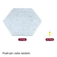 thumbnail image 3 of Self Adhesive Hexagon Wall Felt Bulletin Board Tiles Push Pins, Gray 2 Pack, 3 of 6