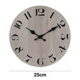 thumbnail image 2 of 10-inch rustic antique mute retro rustic antique wooden clock, 2 of 5