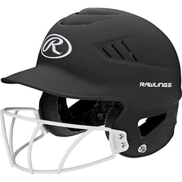 Casco de bateo Rawlings COOLFLO HIGHLIGHTER negro mate