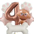 thumbnail image 5 of Glasses Puppy Balloon digital Balloon Set with Dog Bone and Dog Paws for children's birthday parties, 5 of 9
