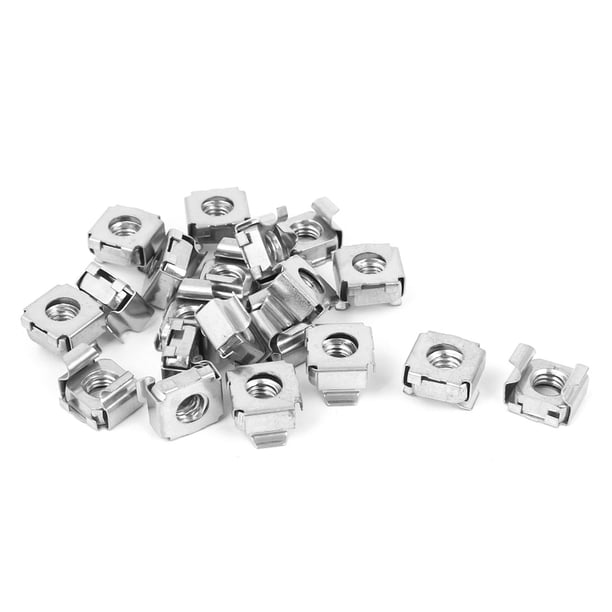 Unique Bargains 20 Pcs M8 x 1.25mm Pitch 304 Stainless Steel Cage Nuts