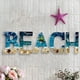 thumbnail image 5 of Letrero de playa para el hogar, decoración de pared costera, letreros de estilo playero, estrellas de mar y conchas azules, letrero de temática playera para el hogar, letras colgantes, decoración de, 5 of 8