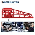 thumbnail image 3 of 2PCS Hydraulic Car Ramps, 5T/11000Lb Heavy Duty Auto Service Ramps with 9.4" -13.3" Adjustable Lifting Height, Low Profile Car Lift , Red, 3 of 8