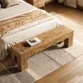 thumbnail image 4 of Tribesigns Solid Wood Bench, 63" Rustic Extra Long Heavy Duty Entryway Bench with Sturdy Frame for Dining Room, Entryway, 4 of 8