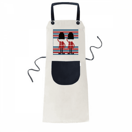 

Colorful Soldier UK Landmark Flag Apron Adjustable Bib Cotton Linen BBQ Kitchen Pocket Pinafore