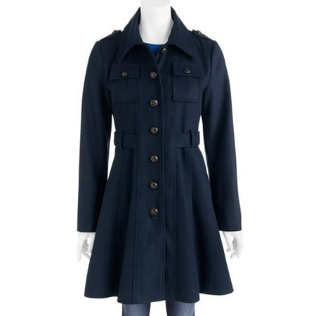 Women S Plus Size Faux Wool Long Swing Coat