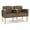 Castillo Quarry, variant on Belmont Lounge Reception 2 Seat Tandem Seating / Natural Wood Legs / Brown