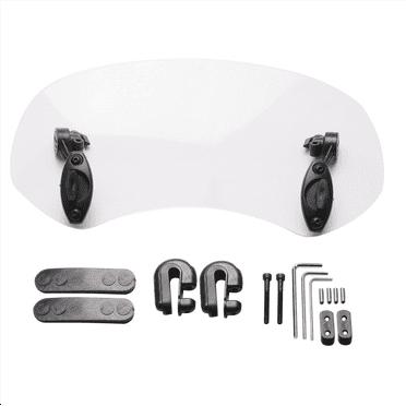 Transparent Color Universal Motorcycle Adjustable Wind Screen Extension Windshield Spoiler Air Deflector 28.5x12x21cm