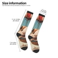 thumbnail image 4 of Vsdgher Hot Air Balloon Guinea Pig Print Thigh High Socks Extra Long Stretchy Sock Women Over Knee High Opaque Stocking Daily Wear, 4 of 5