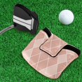 thumbnail image 5 of Haosy Rose Beige Block Golf Mallet Putter Cover Strong Magnetic Leather Golf Club Headcover Closure, 5 of 7