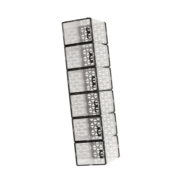 6 uds. Contenedores de almacenamiento de zapatos con cajones, organizador de zapatos apilable para armario, apilable, contenedor de zapatillas, Negro 33cm perfecl Cajas de zapatos