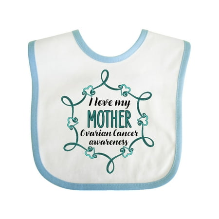 

Inktastic I Love My Mother- Ovarian Cancer Awareness Gift Baby Boy or Baby Girl Bib