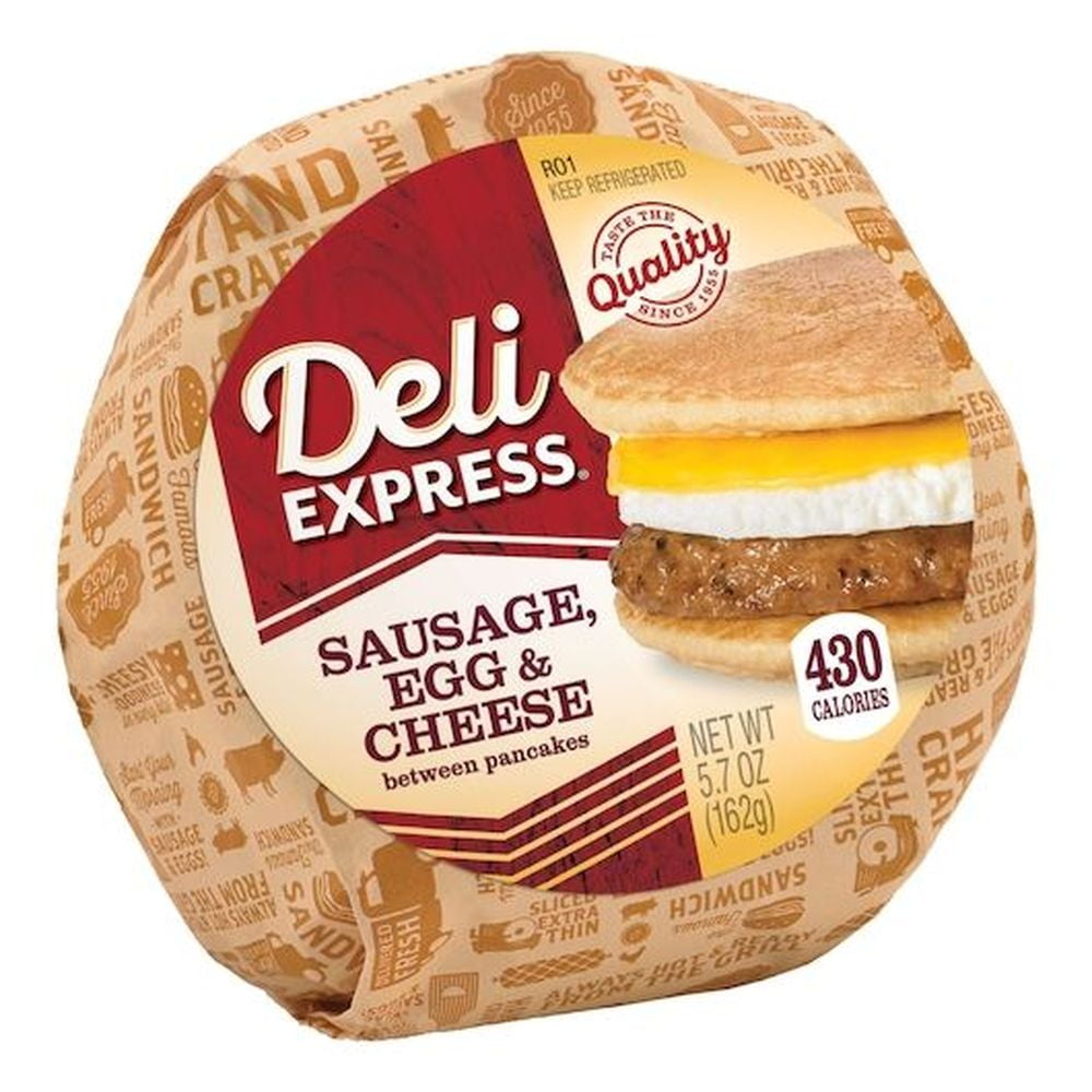 Deli Express Hot Sausage Egg & Cheese Pancakes 5.7 oz (Pack of 12)