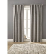 Better Homes & Gardens Boucle Rod Pocket Blackout Curtain Panel, 50" x 84", Grey