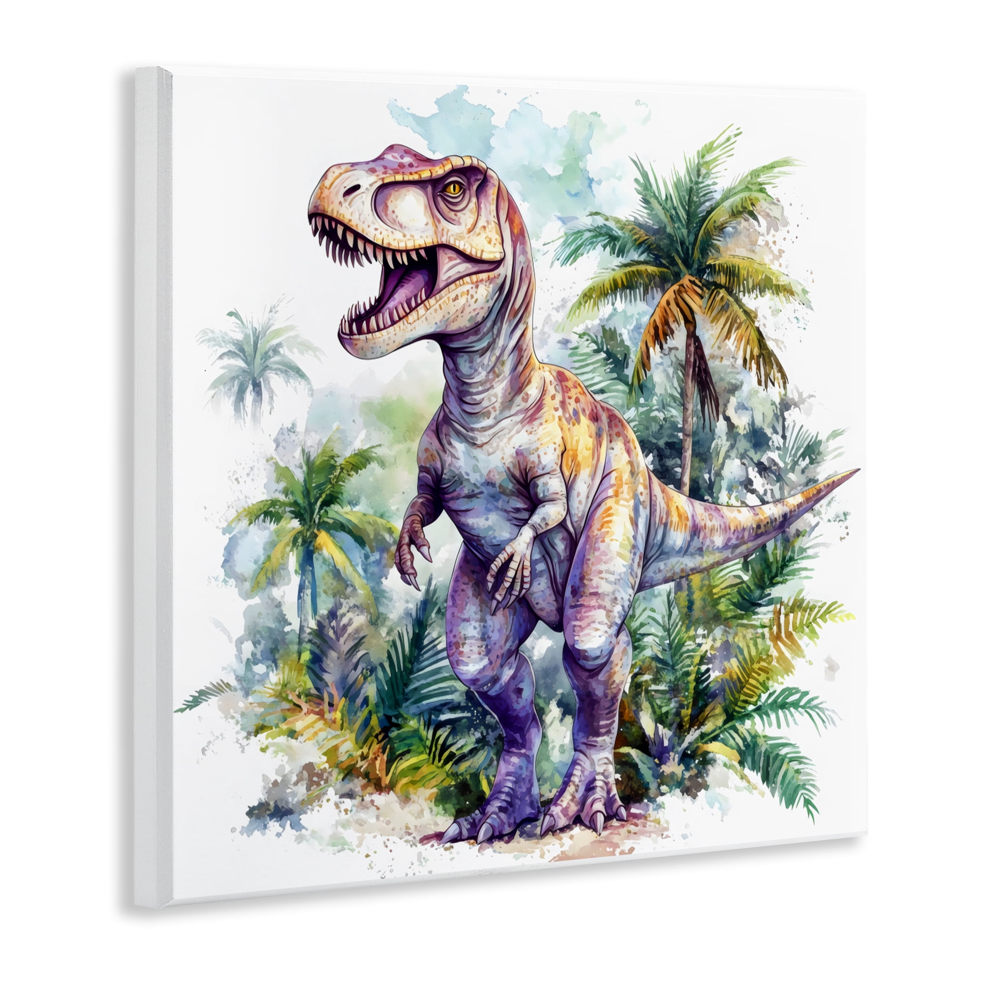 Stupell Industries T-Rex Among Palm Trees Wall Plaque Art, design by Creative Studio