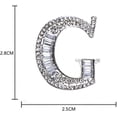 thumbnail image 3 of LINLIN Crystal Letter Brooches, 26 Letters Pins Brooches Silver Plated Metal Broaches Pins Clear Crystal Initial Breast pin for Women, 3 of 7