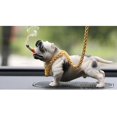 thumbnail image 4 of Estatuilla de perro de resina simulada exquisita estatua de perro lindo decoración interior del coche ornamento del tablero blanco, 4 of 5