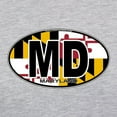 thumbnail image 3 of CafePress - Maryland MD Oval (W/Flag) Long Sleeve T Shirt - Womens Baseball Tee, 3 of 4