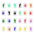 thumbnail image 1 of Dsscvnef Long Jump Game Stickers for Hands Feet Wall Decoration Colorful Activity Decals, 1 of 2