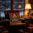 thumbnail image 2 of KFUIRDE Christmas-Printed Cushion Cover 18x18in, 3D Printed Sofa Pillow with Festive Christmas Theme, Decorative Cushion Case for Couch Living Room, Xmas Holiday Home Decor G, 2 of 5