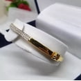 thumbnail image 2 of Women's Bangle Bracelet 2 CT Round Cut White Moissanite 14K Yellow Gold Plated, 2 of 4