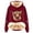 Wine, variant on NinXxx Women's Cow Print Lined Soft Warm Pullover Hoodie Fashion Comfort Black XXL