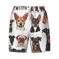 thumbnail image 4 of Lsque Mens Swim Trunks Happy Dog Faces Collage Pattern - Bathing Suit Compression Liner - Beach Swim Shorts Swimwear - (S-3XL) - Stretch Quick Dry -X-Large, 4 of 9